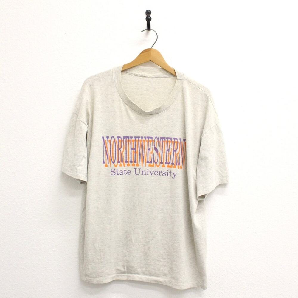 Vintage Gray Northwestern University Illinois T Shirt 2X XXL